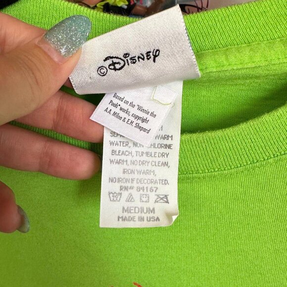 VINTAGE 90’S LIME GREEN WALT DISNEY WORLD TEE - MEDIUM - Picture 3 of 4